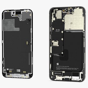 iPhone 14 Pro with Full Internal Structure 3D model