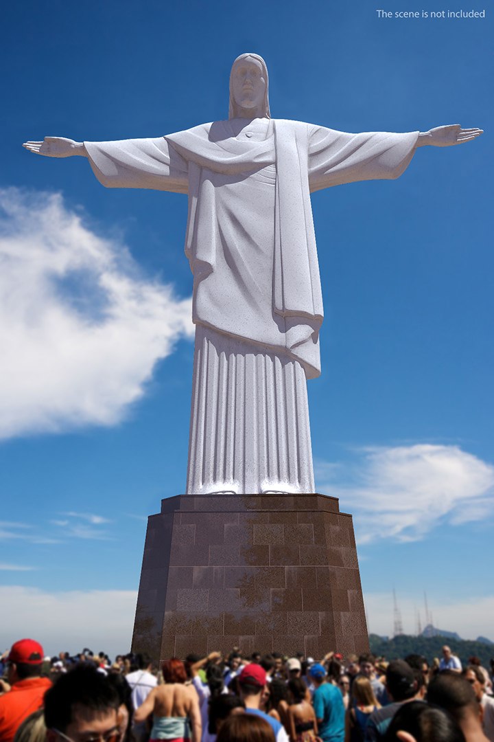 Christ the Redeemer Statue 3D model preview