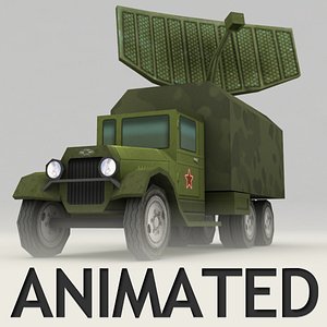 Low poly radar vehicle