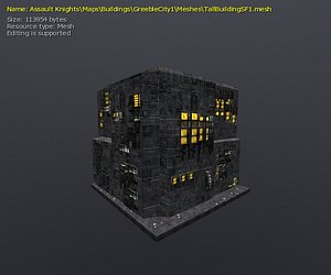 3D model greeble buildings