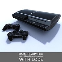 Sony ps3 low poly LOD