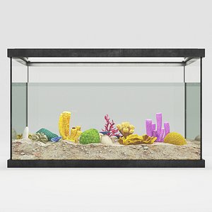 3D Model Fish Tank Wooden Long - TurboSquid 2132397