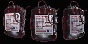 3D blood bag model