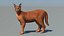 Caracal animado de bajo polígono