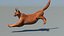 Caracal animado de bajo polígono