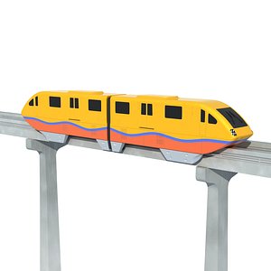 monorail rail mono 3d max