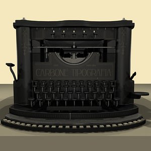 3d old typewriter model