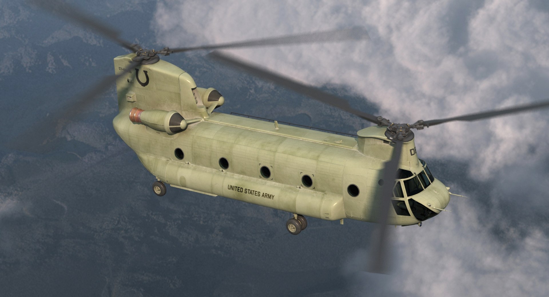 3D Model Army Transport Helicopter Ch-47 Chinook - TurboSquid 1214635