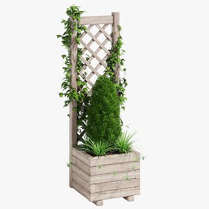 3D square planter lattice model