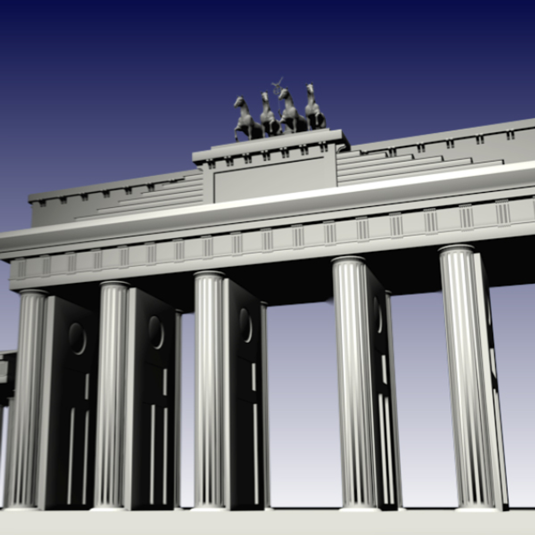Berlin Brandenburger Tor Gate 3d Max