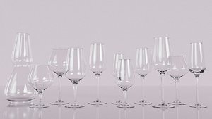 Glasswear set 3D model