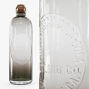 3D Vintage Brunswick Coca Cola Bottle 1899 Empty Cork model