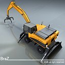 hydraulic excavators handler 3d model