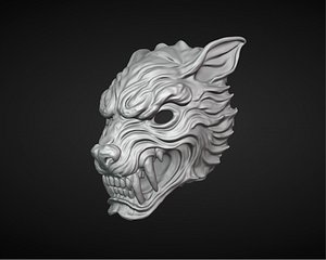 3D Wolf Mask model