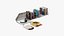 Turntable and Vinyl Records Set