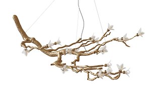 3D Glass Flower Pendant Light