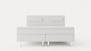 3D model Meja Bed Package 180x200cm Light Gray With Neck Pillow