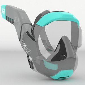 3D V3 Face Snorkel Mask Seafoam model