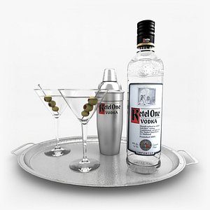 ketel vodka set martini 3d 3ds