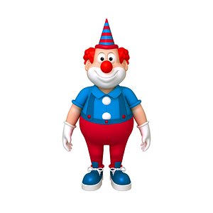 3D model clown cartoon