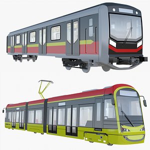 3D Warsaw public transport collection