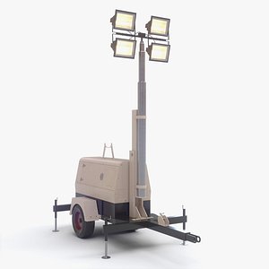 PBR Mobile Light Tower Generator B - White