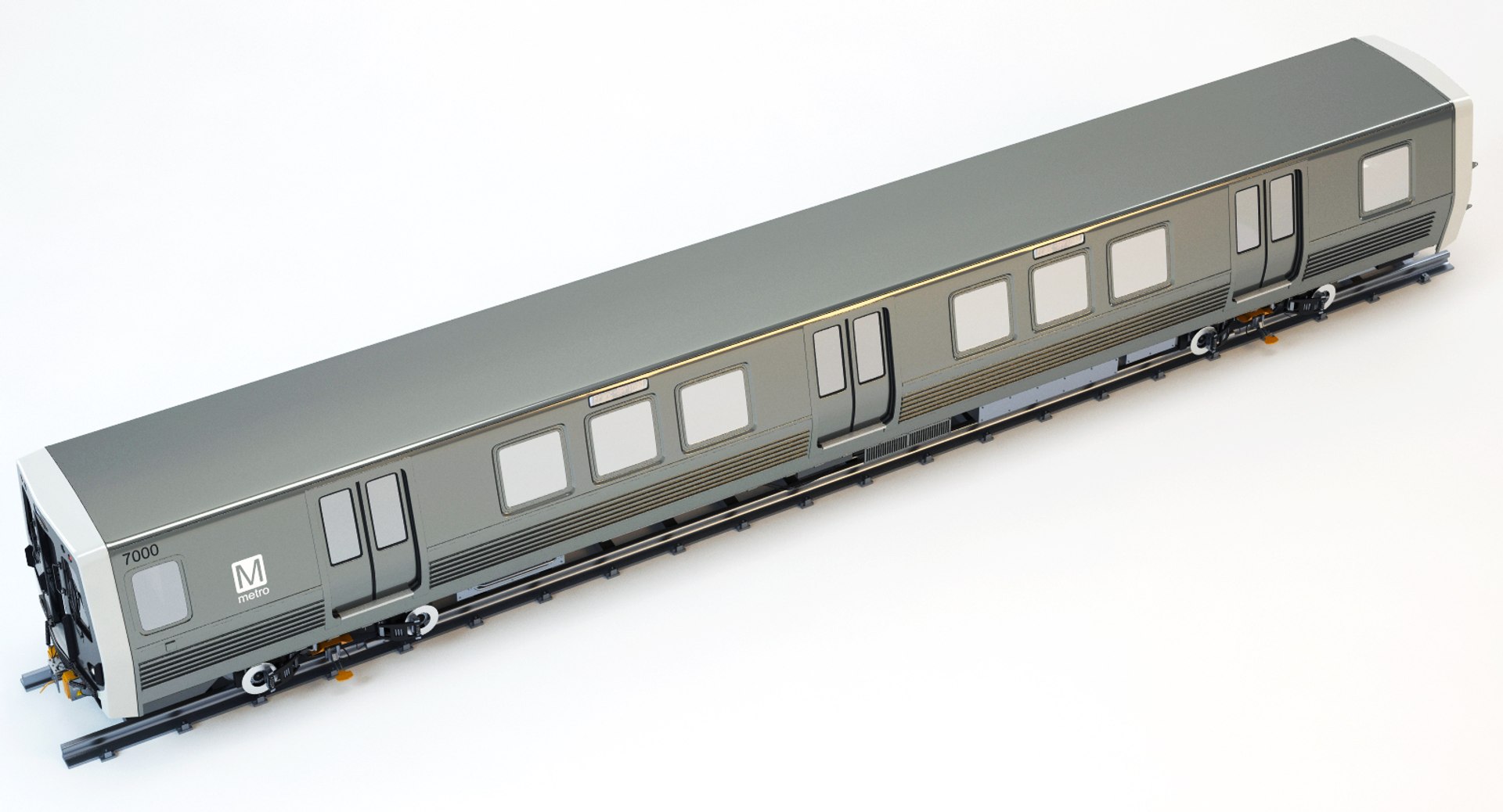 3d Model Wmata 7000 Metro Train