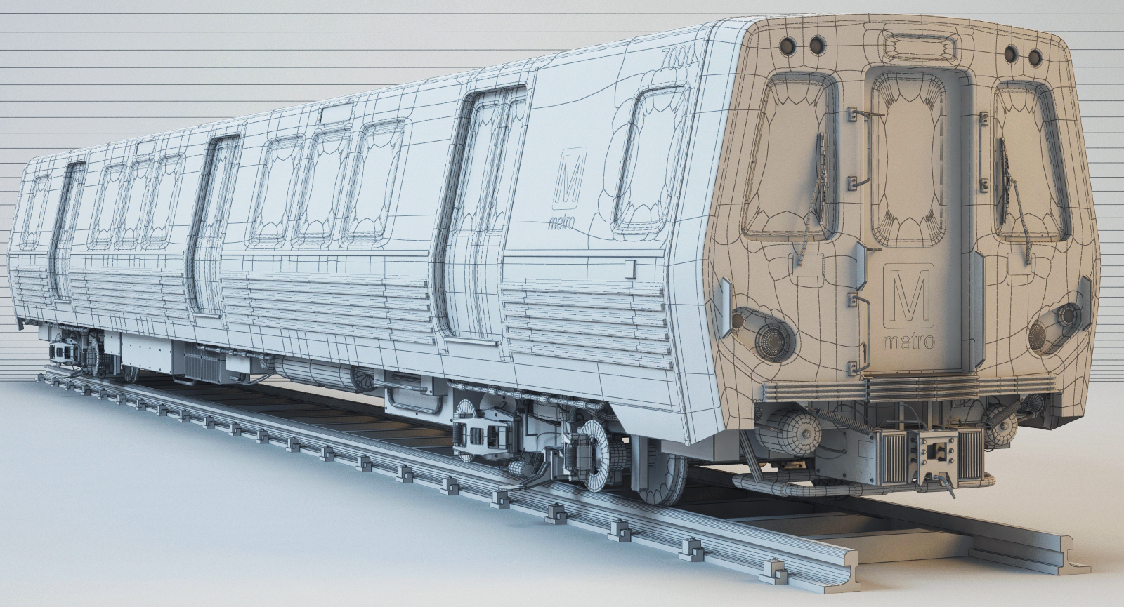 3d model wmata 7000 metro train