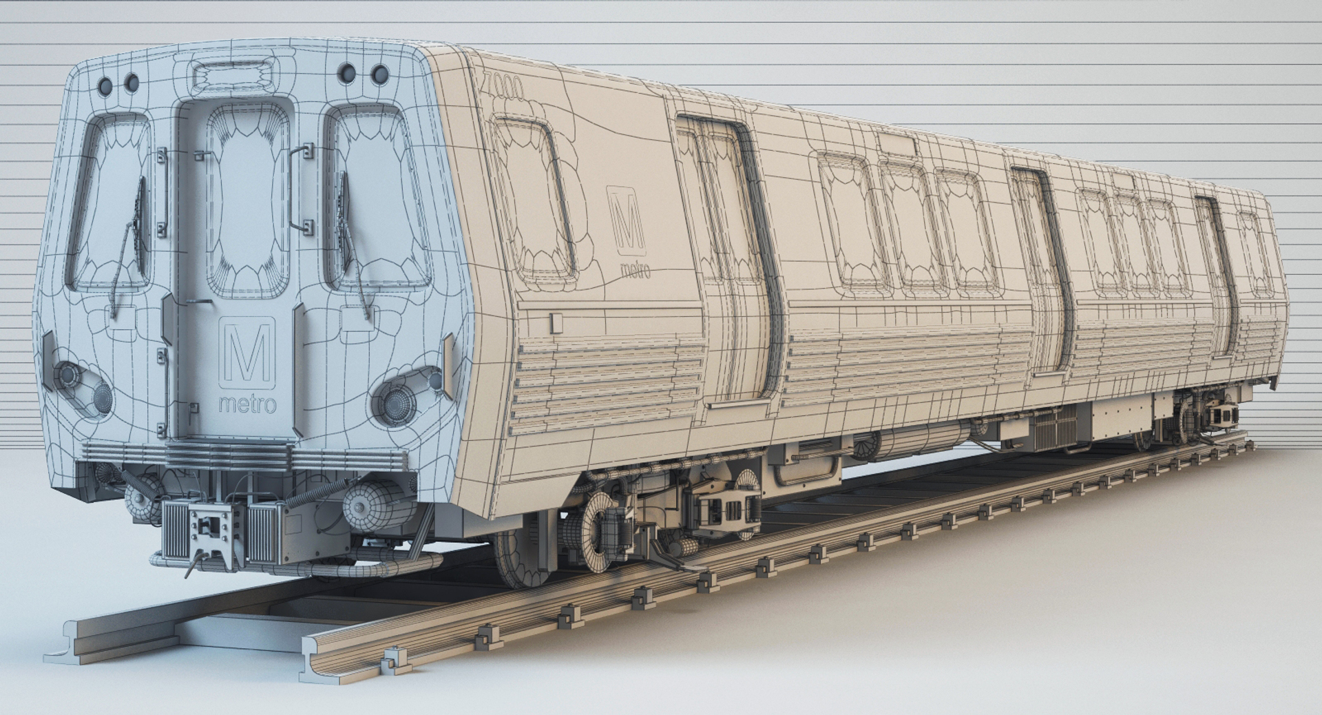 3d model wmata 7000 metro train