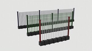 Iron Fence 3D model