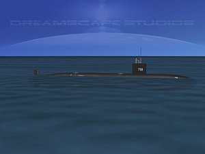 ship los angeles class submarine 3d 3ds