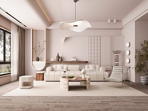 modern living room 3D model