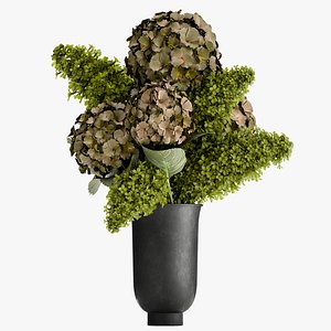 Bouquet of flowers in a vase 169 3D model
