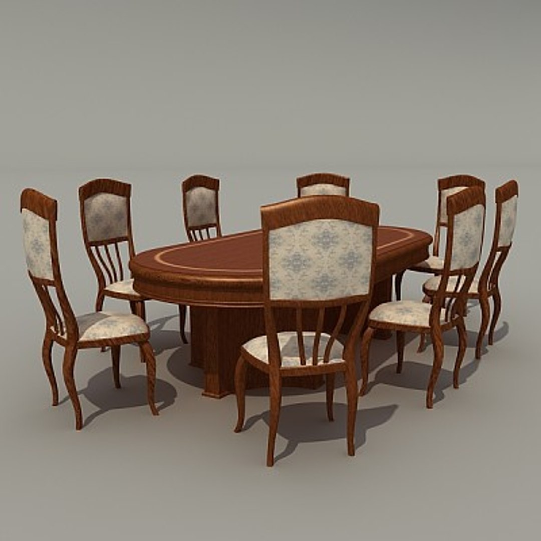 3d model tables chairs