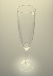 3d champagne glass