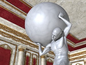 maya statue man
