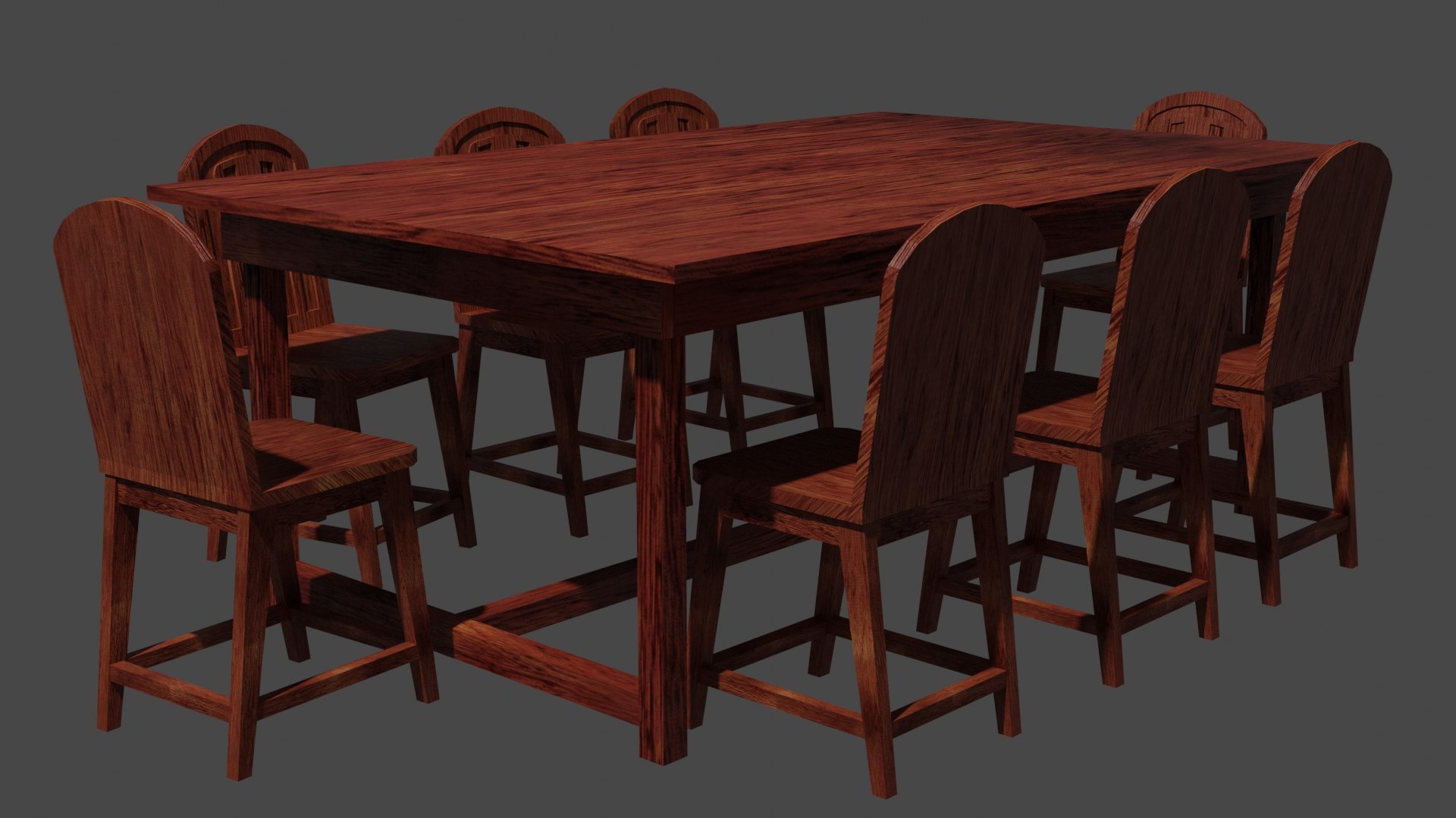 Simple Dining Table Set Model - TurboSquid 1844251