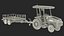 3D Autonomous Electric Tractor with Double Axle Trailer model