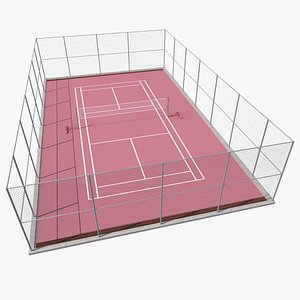 outdoor badminton court 3D