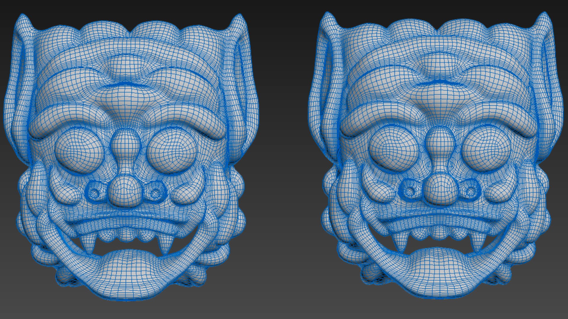 Balinese barong mask 3D https://p.turbosquid.com/ts-thumb/Zi/mG23R5/95/z007/jpg/1693930150/1920x1080/fit_q87/a97b1caf120cc6b8200f8c79694583ea28b91b99/z007.jpg