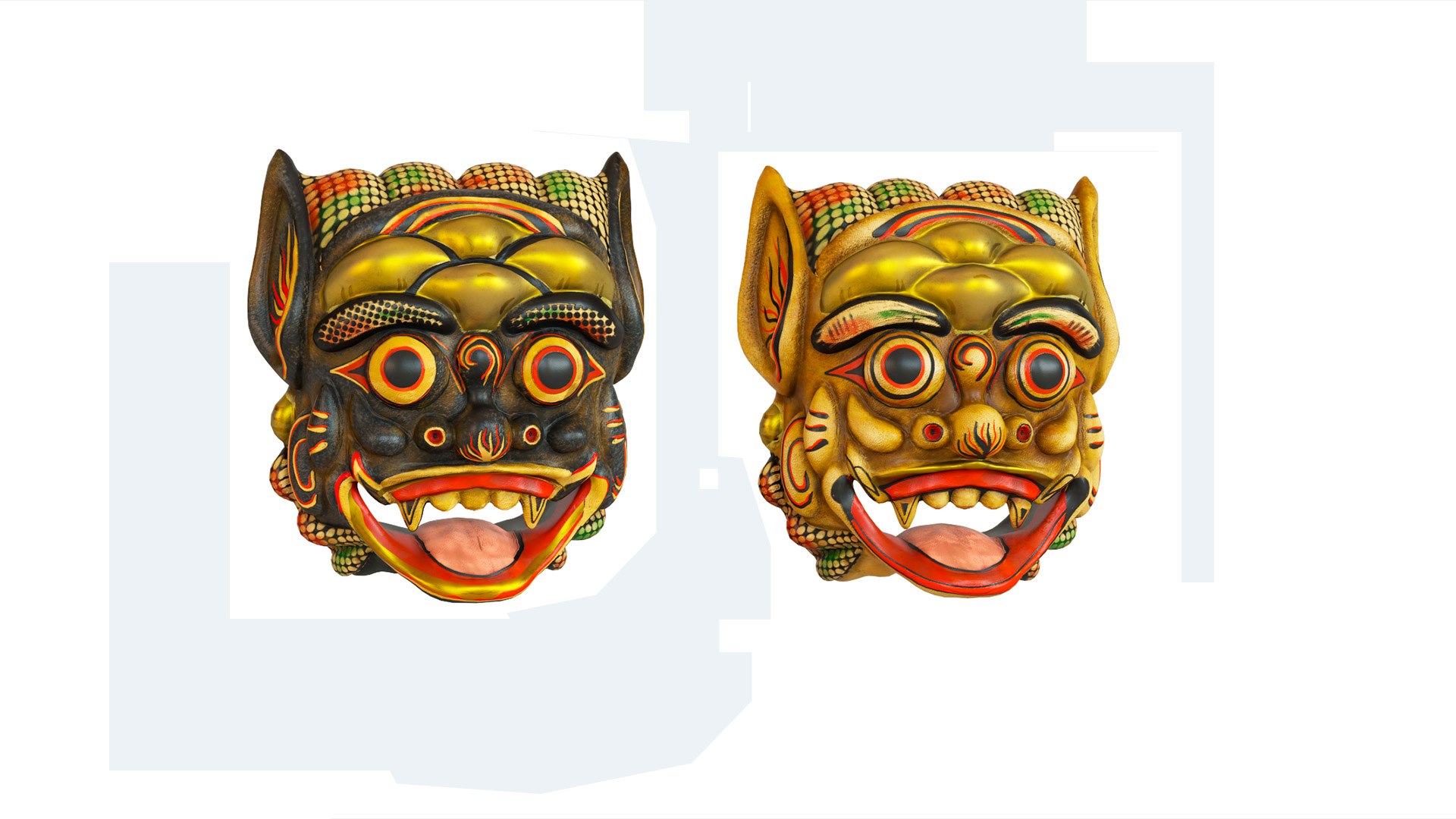 Balinese barong mask 3D https://p.turbosquid.com/ts-thumb/Zi/mG23R5/g6/z008/jpg/1693930150/1920x1080/fit_q87/857e7082d2677ff357e84ec11040e126fbe9d4ac/z008.jpg