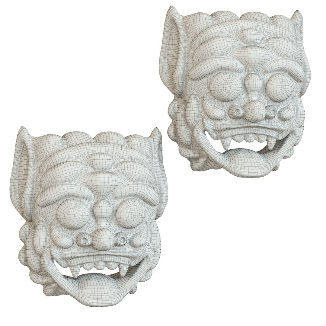 Balinese barong mask 3D https://p.turbosquid.com/ts-thumb/Zi/mG23R5/wn/z002/png/1693929476/1920x1080/fit_q87/ab7d59b97ca2d59b0ffedde7b9d889e483f4f755/z002.jpg