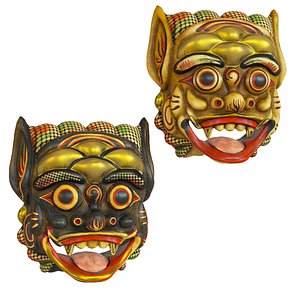 Balinese barong mask 3D