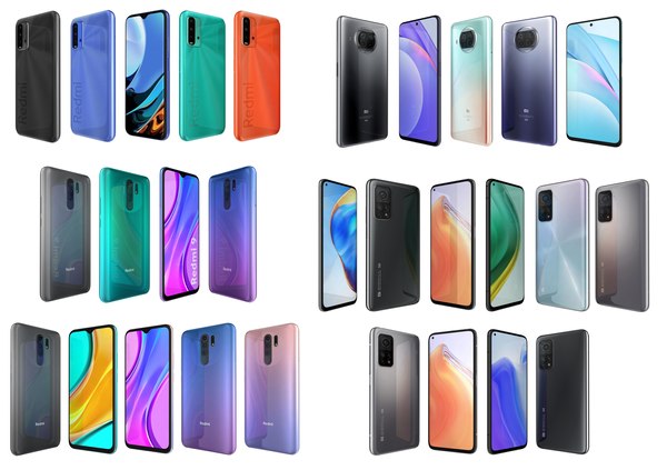 Xiaomi Mi 10T And Redmi 9 Collection 3D