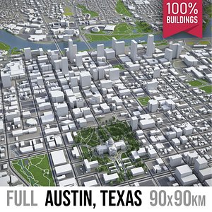 3D austin city area model