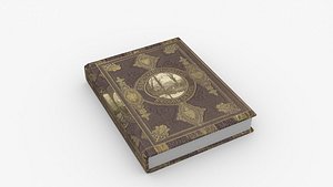 Brown Cover Book Rigged and Animated 3D model