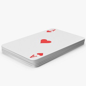 Playing Cards Stack Ace Of Heart model