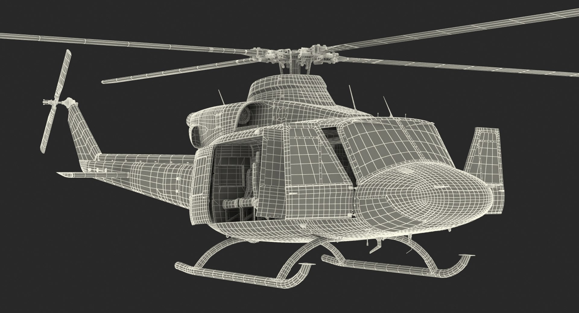 3D Model Bell 412 Department Helicopter - TurboSquid 1196786