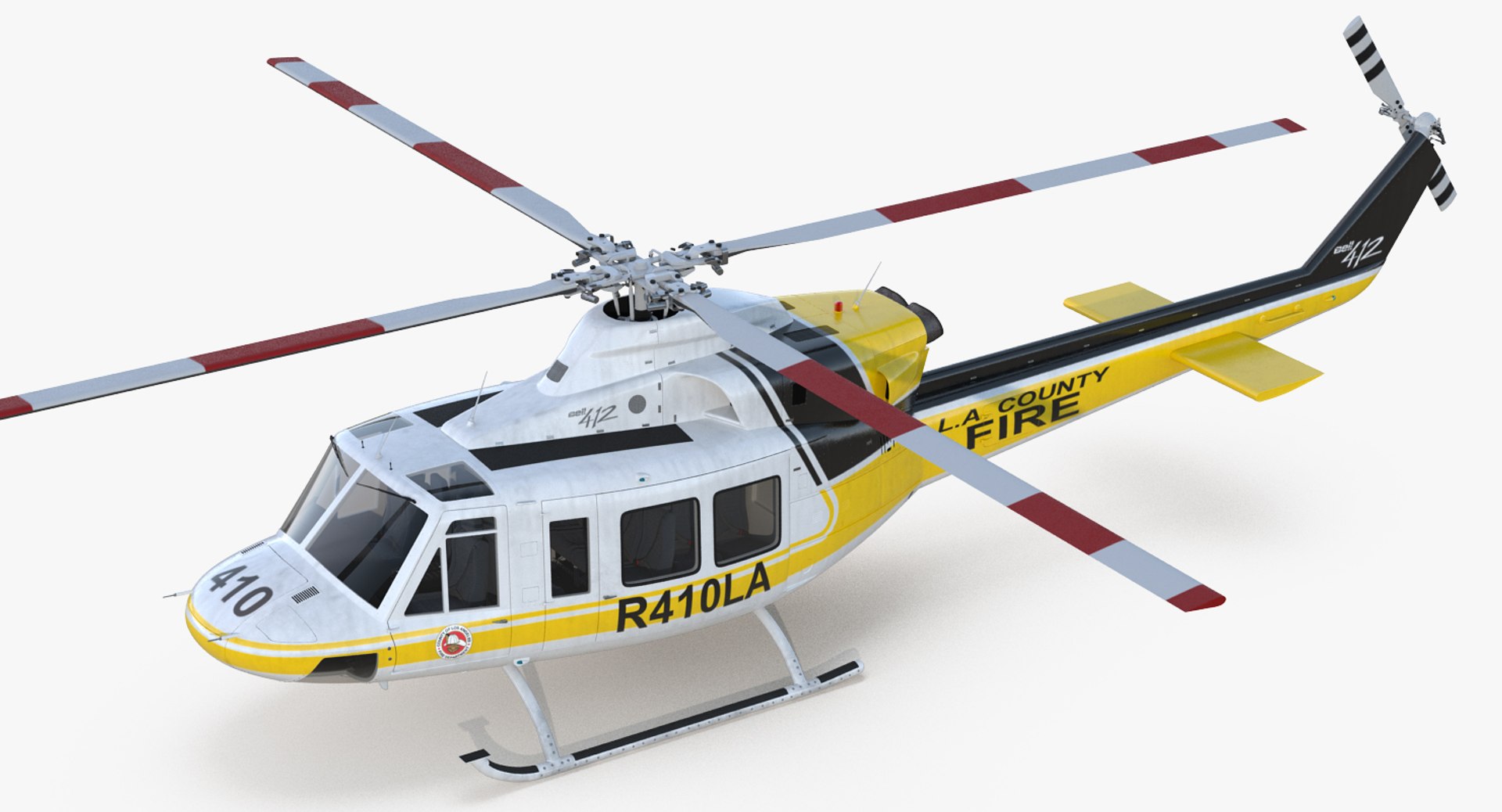 3D Model Bell 412 Department Helicopter - TurboSquid 1196786