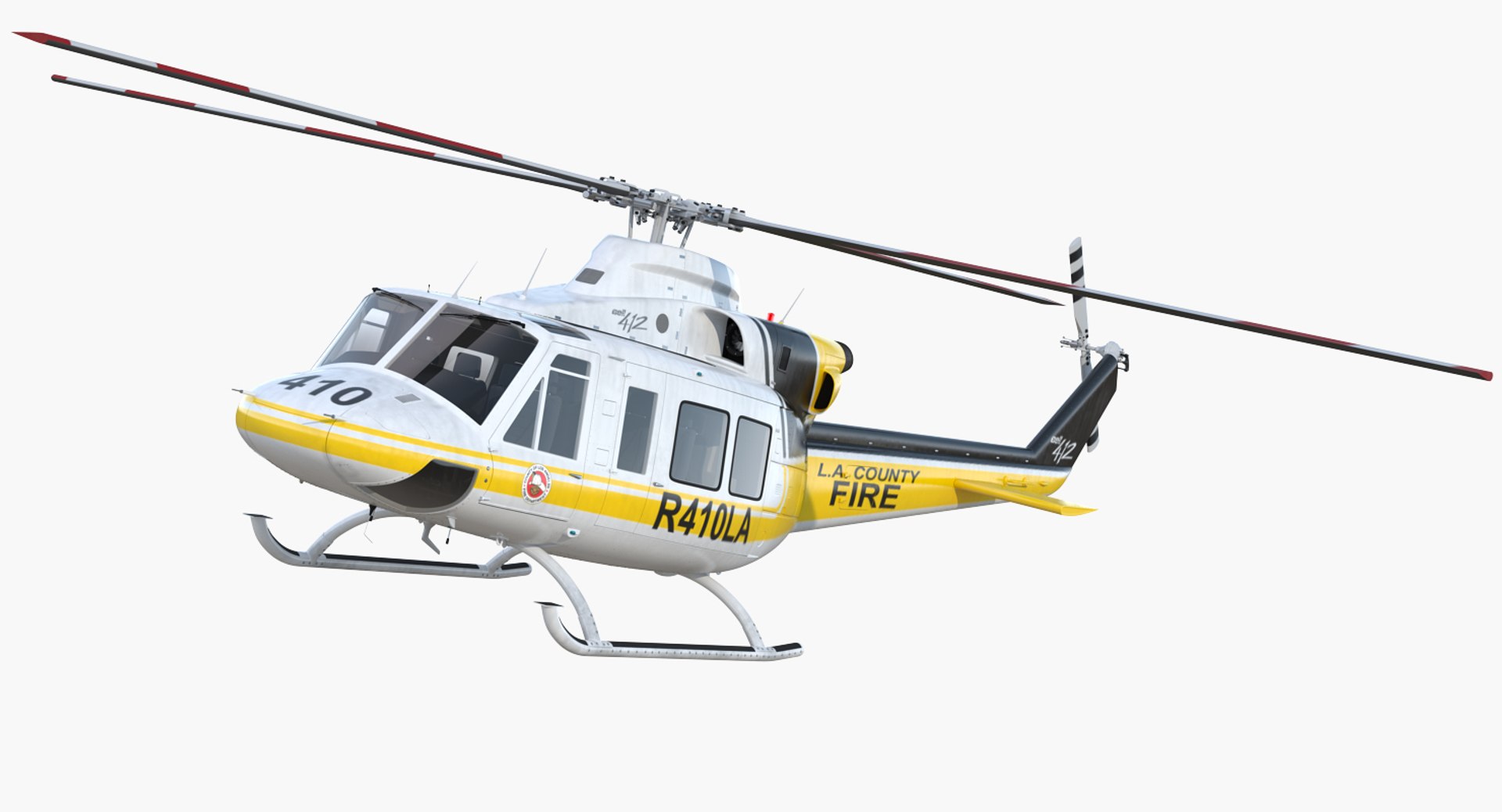 3D Model Bell 412 Department Helicopter - TurboSquid 1196786